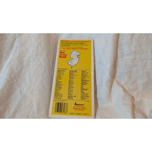 Vintage Hagstrom New Jersey Road Map 1986 - Picture 2 of 3